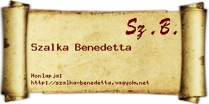 Szalka Benedetta névjegykártya